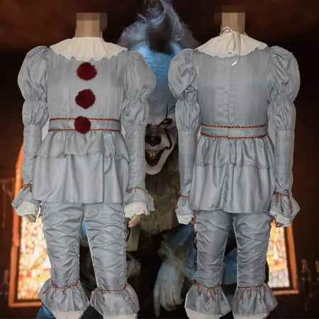 Anime noite palhaço coringa adulto pennywise cosplay traje halloween palhaço stephen king masculino feminino cos ternos roupa uniforme festa