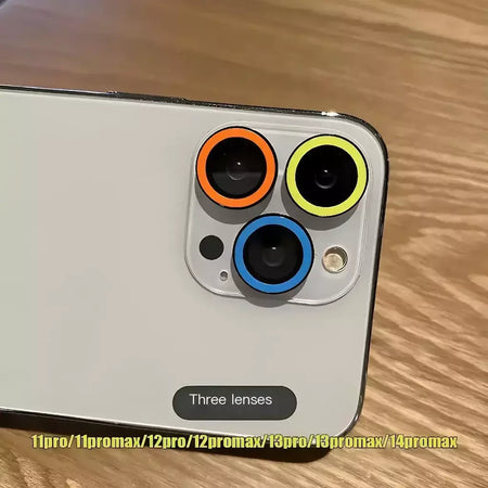 Película protetora de câmera de cerâmica luminosa, 2-3 peças para iphone 16 12 13 14 15 pro max 15 plus 13 12 mini anel de lente tampa brilhante de vidro