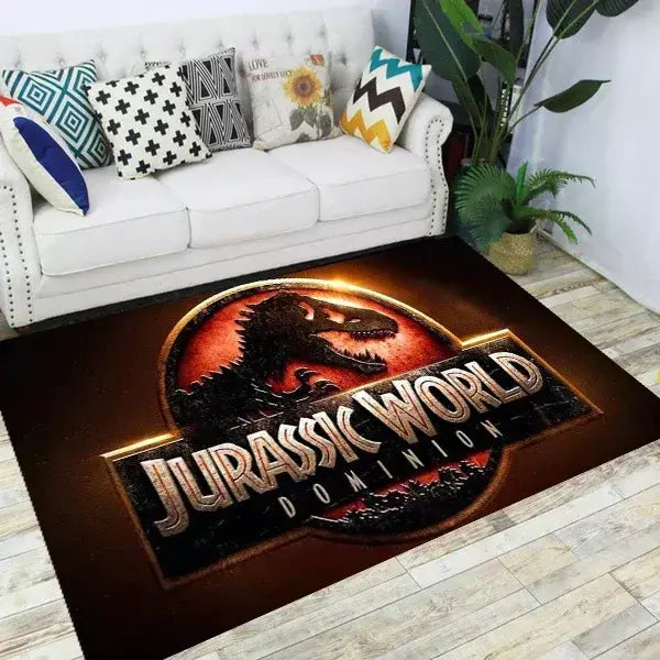 Jurassic park dinossauro dos desenhos animados tapetes antiderrapante área para sala de estar quarto pé almofada decoração, criança jogo tapete
