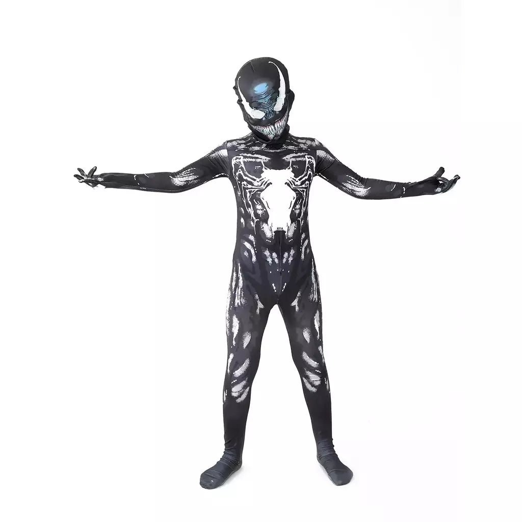 Vendas quentes halloween aranha mancosplay filme para festa terno do homem aranha crianças traje de veneno estilo 3d