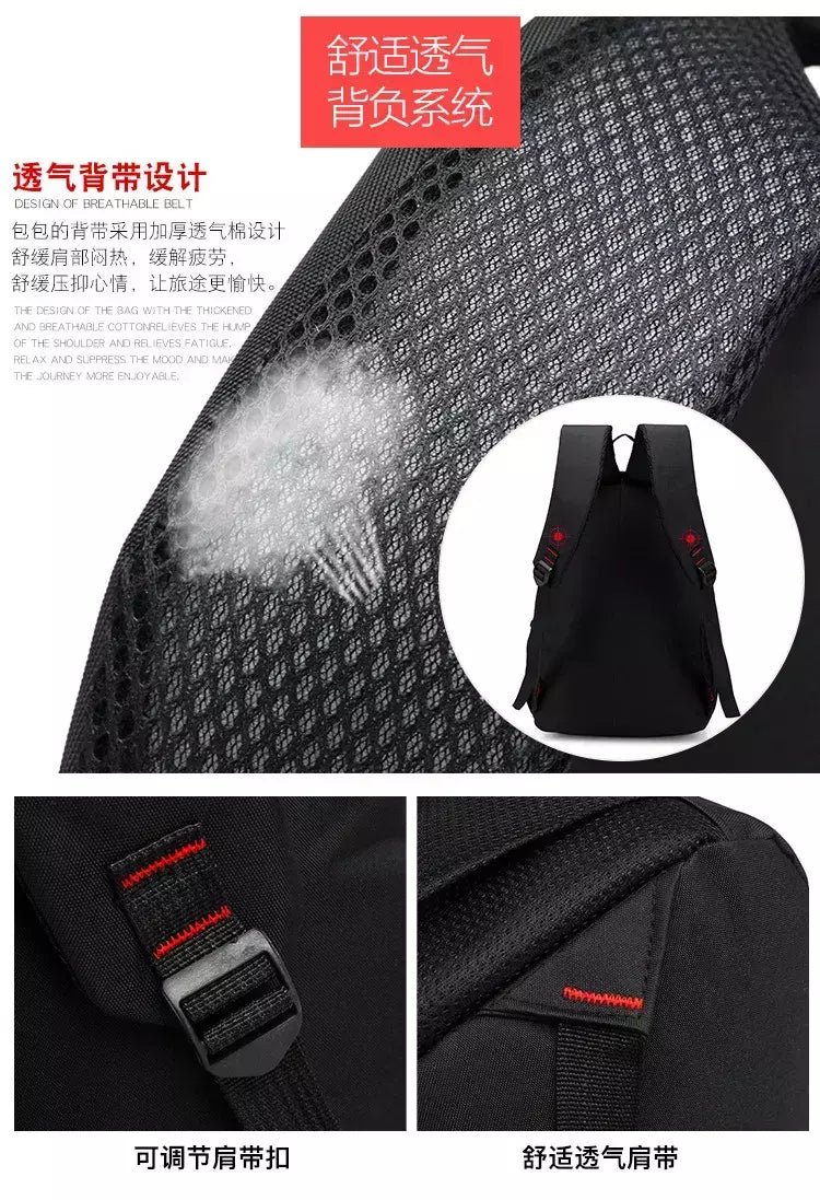 Mochila Oxford Business impermeável para homens e mulheres, bolsa para computador, mochila de viagem casual, mochila escolar luminosa, nova