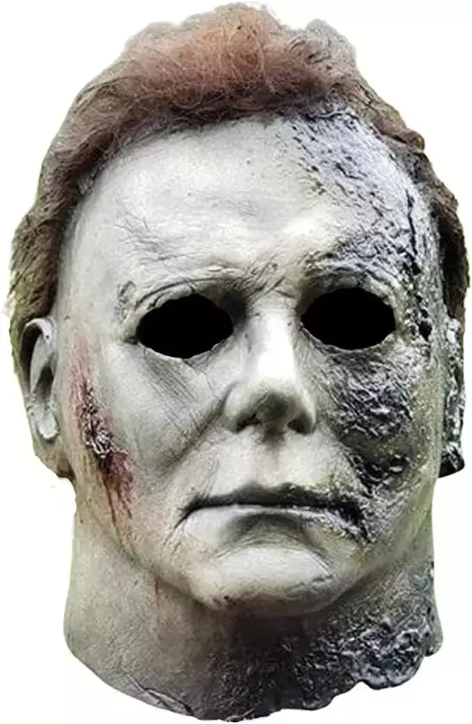 Máscara de látex masculina Michael Myers, rosto cheio, rímel, Rave Cosplay, filmes, brinquedos complicados, terror, fantasias extravagantes, máscara de terror