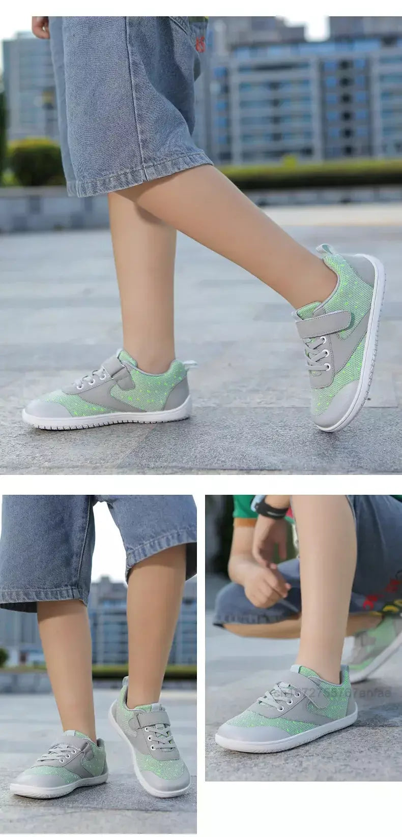 Novos meninos meninas tênis crianças largas sapatos descalços naturalmente spracam sapatos da criança pequena grande criança