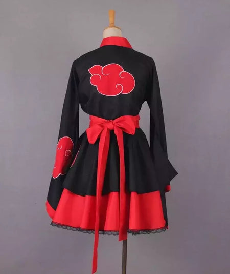 Anime shippuden uzumaki cosplay traje sexo réversão quimono lolita vestido meninas feminino japão estilo vestidos