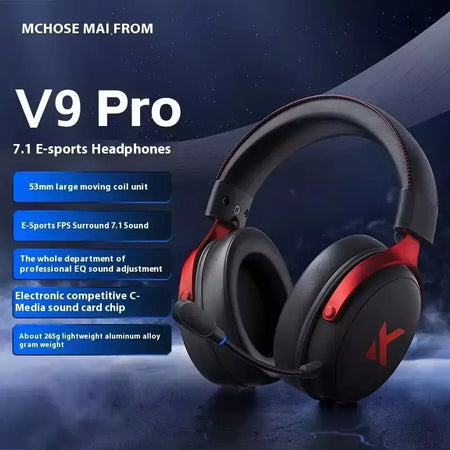 Original mchoose v9 pro personalizado gaming fone de ouvido tri-mode esports fones de ouvido hi-res música ativo redução de ruído fones de ouvido pc