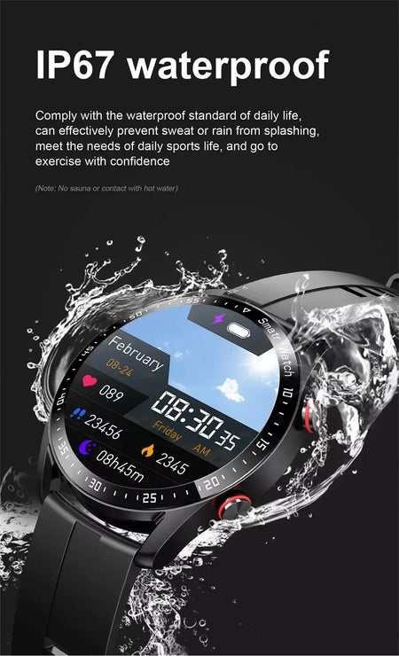 Xiaomi ecg + ppg chamada relógio inteligente masculino laser saúde pressão arterial fitnes esportes relógios à prova dwaterproof água smartwatch + caixa