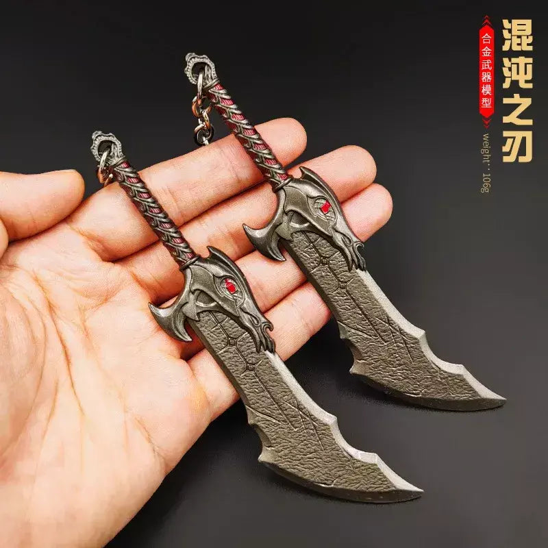 13 cm god of wars 5 jogo periféricos lâminas do caos metal artesanato arma modelo colecionável ornamentos criativo presentes de aniversário brinquedo