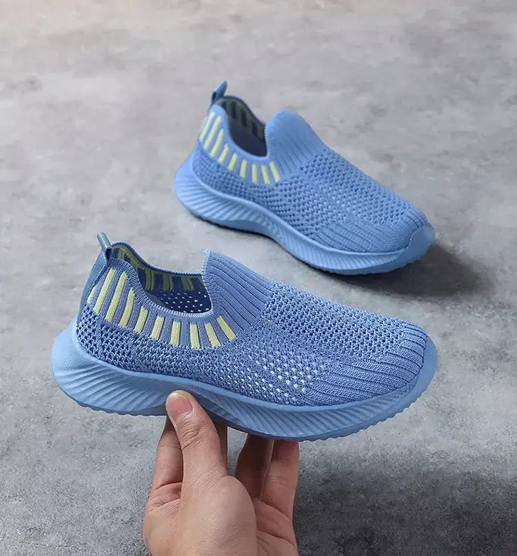 Crianças meninos sapatos casuais leves sola macia respirável crianças meninas esportes andando tênis antiderrapante