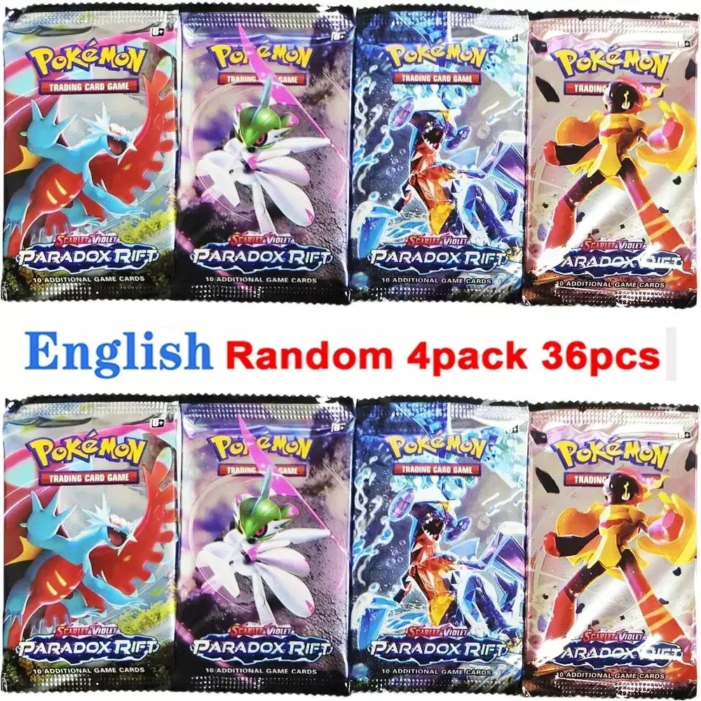 Novo 36/40 pçs caixa pokemon cartão escarlate & violeta evoluções prismáticas inglês impulsionador batalha carte negociação cartões de coleção presentes