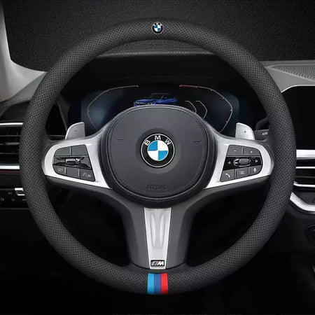 Para bmw m capa de volante do carro g20 f11 e87 f30 f10 x3 g01 x5 f40 f16 m3 x1 x7 1 3 5 7 série couro antiderrapante acessórios