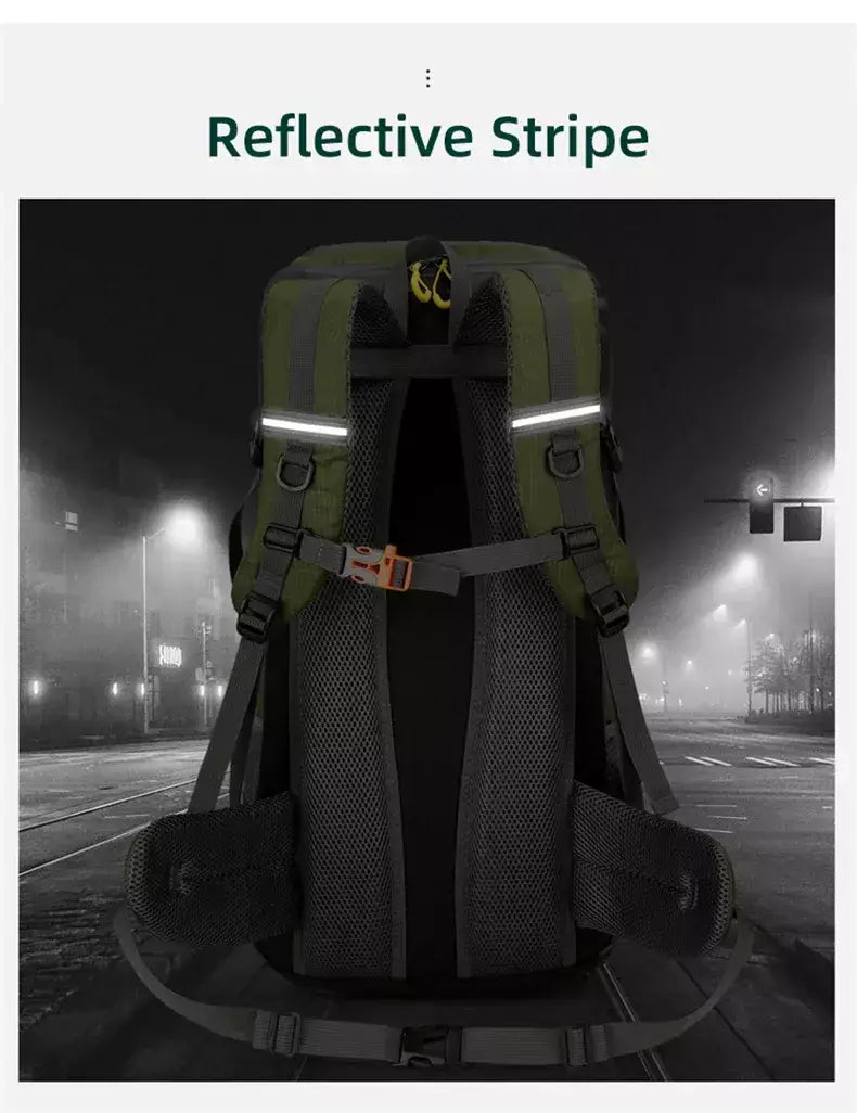50l mochila de viagem acampamento dos homens grande caminhadas saco turista à prova dwaterproof água esportes ao ar livre escalada montanhismo saco bagagem