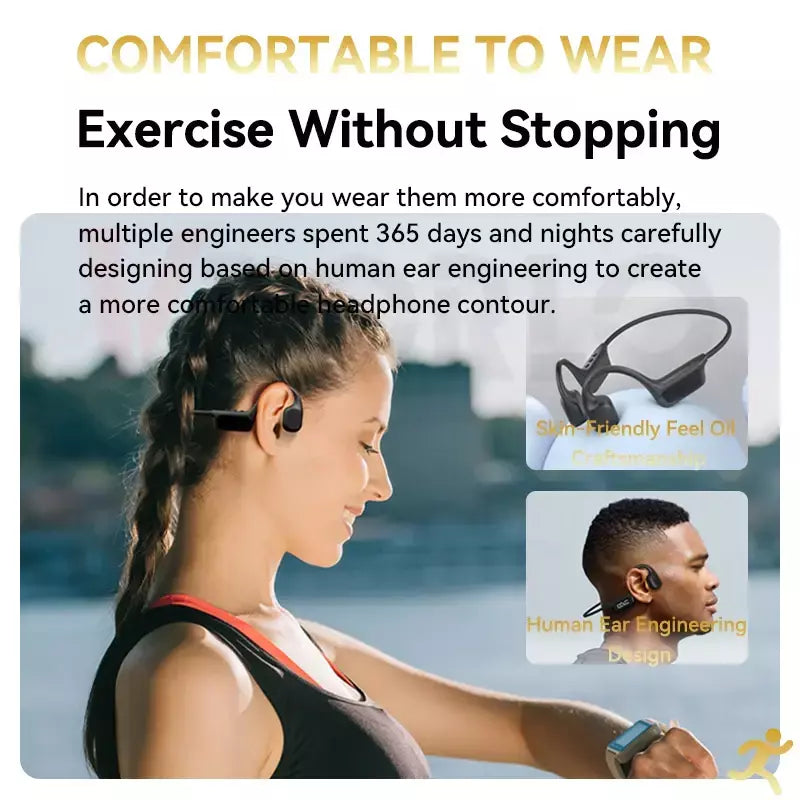 Xiaomi ipx8 à prova dwaterproof água natação condução óssea fone de ouvido bluetooth baixo sem fio mp3 player ciclismo fitness fone