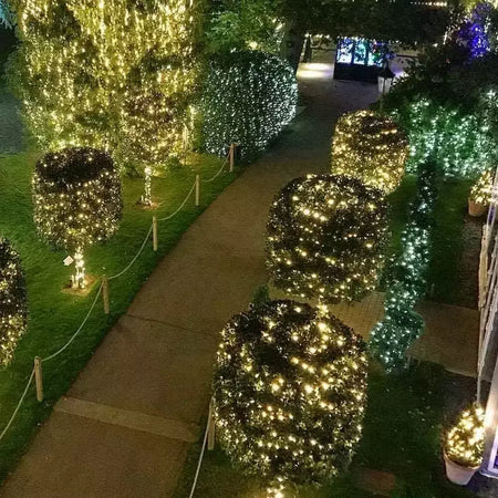 Impermeável Fairy String Lights com controle remoto, guirlanda de Natal, decoração ao ar livre, árvore, rua, casamento, festa, 1pc, 500 LED, 1000LED