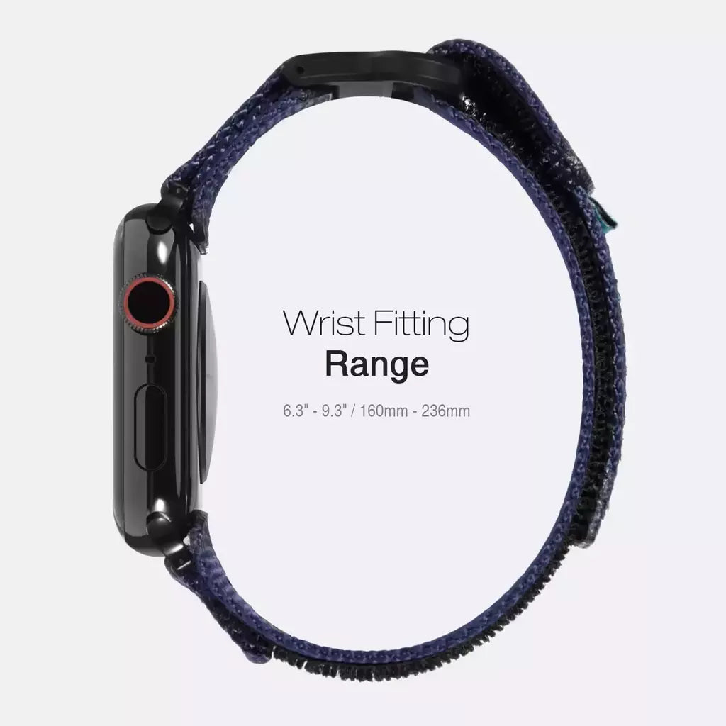 Banda de tecido de nylon para Apple Watch, compatível com as séries 9, 8, 7, 6, 5, 4, SE, Ultra2, 3, projetada para caber, 49mm, 42mm, 44 milímetros, 45 milímetros, 38 milímetros, 40 milímetros, 41 milímetros