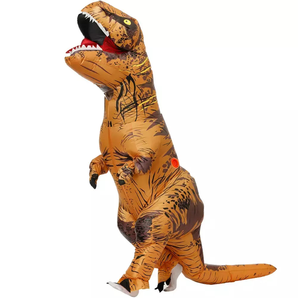 Adulto trajes de dinossauro inflável halloween anime festa cosplay disfraz purim mascote listrado role play roupas para homem mulher