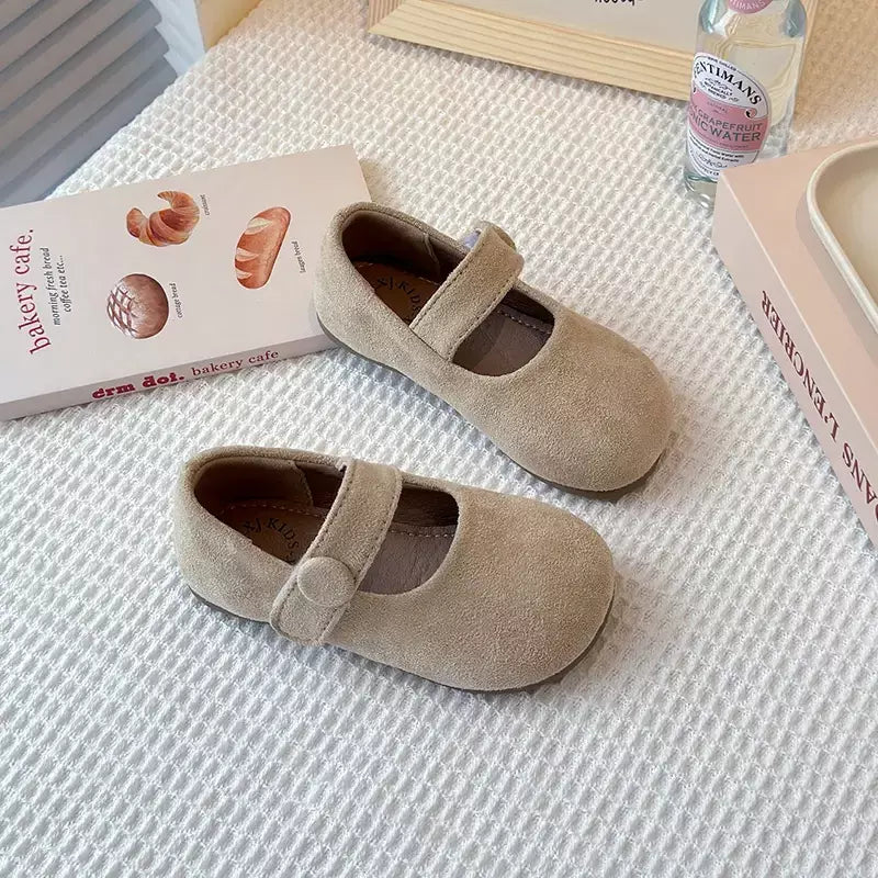 2025 camurça crianças ballet apartamentos sapatos moda mary jane sapatos tendência das crianças inverno novo doce bonito vestido tênis mujer sapatos