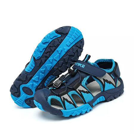 Sandálias esportivas para meninos e meninas, sandálias de verão para crianças, bico fechado, sapatos atléticos de água, sandálias para piscina e praia