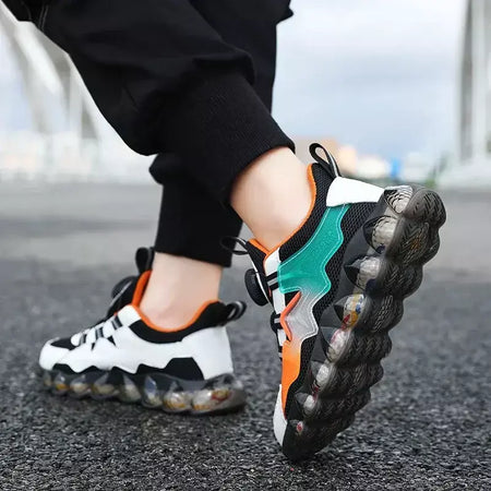 Crianças sapatos esportivos meninos moda correndo lazer malha confortável ao ar livre crianças sapatos casuais tênis leves tênis