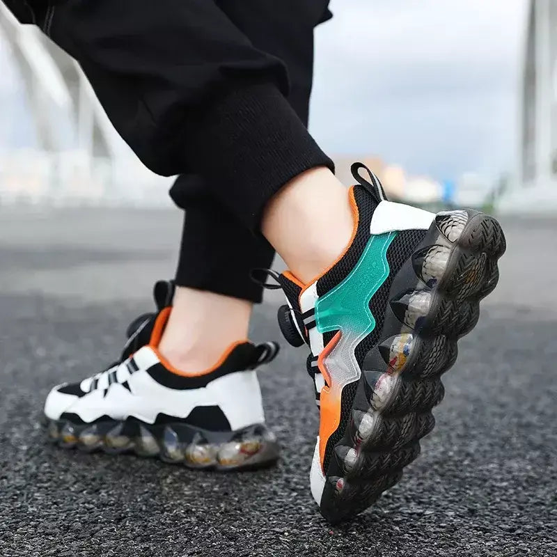 Crianças sapatos esportivos meninos moda correndo lazer malha confortável ao ar livre crianças sapatos casuais tênis leves tênis