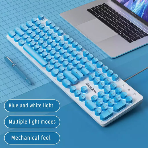 SKYLION H300 Wired 104 Teclas Membrana Teclado Muitos Tipos de Iluminação Colorida Gaming e Office Para Windows e IOS System