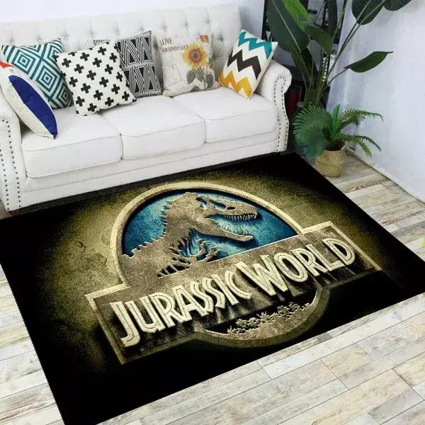 Jurassic park dinossauro dos desenhos animados tapetes antiderrapante área para sala de estar quarto pé almofada decoração, criança jogo tapete
