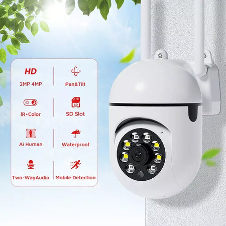 4mp wifi câmera ao ar livre 2k hd segurança ptz câmera ip ai detecção automática rastreamento interior bebê noite cor câmera de vigilância icsee