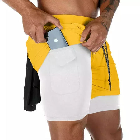 Masculino Anime 2 em 1 Calções Esportivos, Calções de Compressão Atlético Calças de Treino Fitness Running Sportwear, Desempenho Ginásio