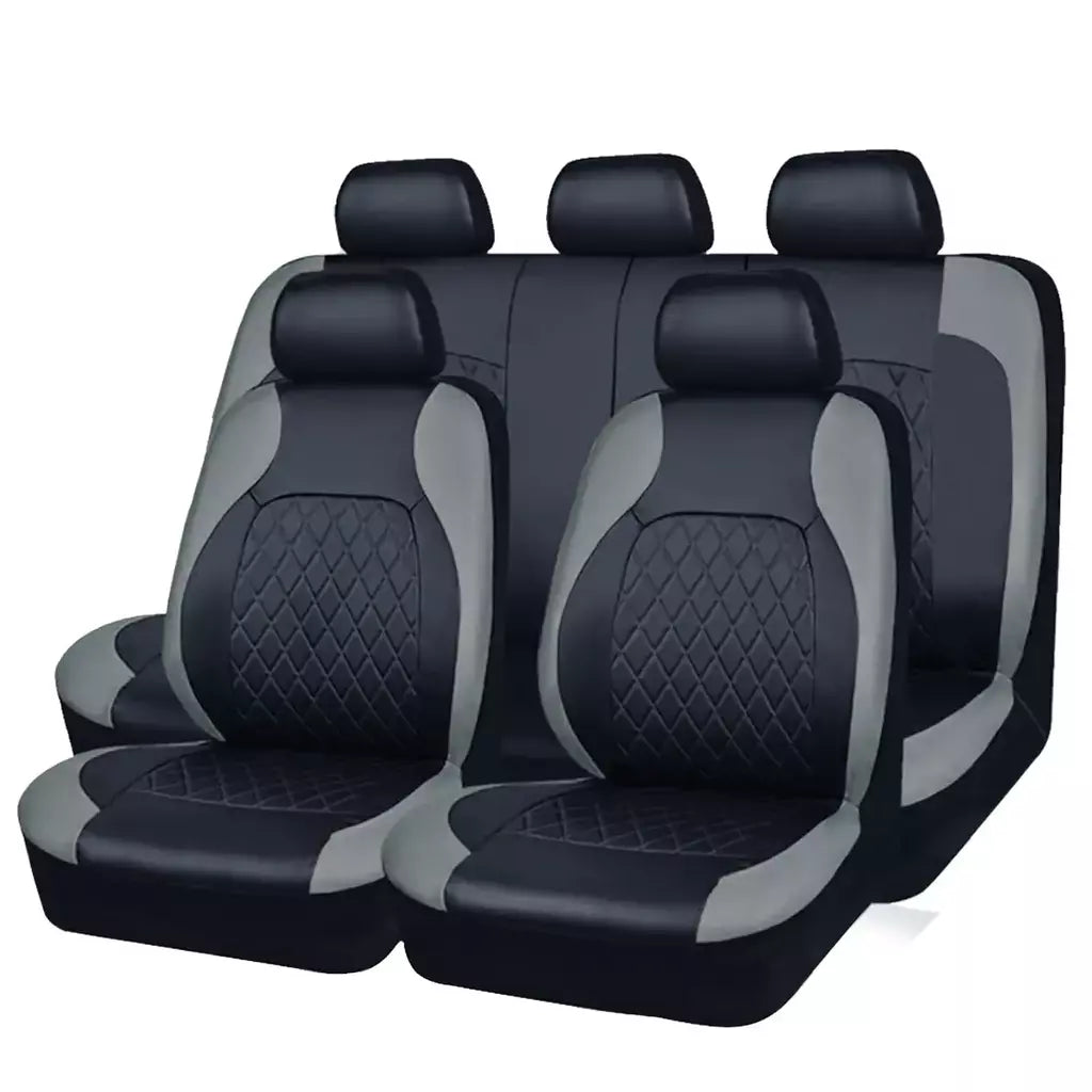 Capa de assento de carro de couro PU para todas as estações, protetor de assento totalmente cercado, à prova d'água, ajuste universal, sedan, suv, captador, assento de caminhão