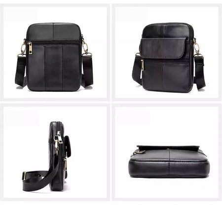 Luufan-bolsa de ombro de couro genuíno masculina, pequenos sacos mensageiro, mini bolsa tiracolo de viagem masculina, nova moda, 2020
