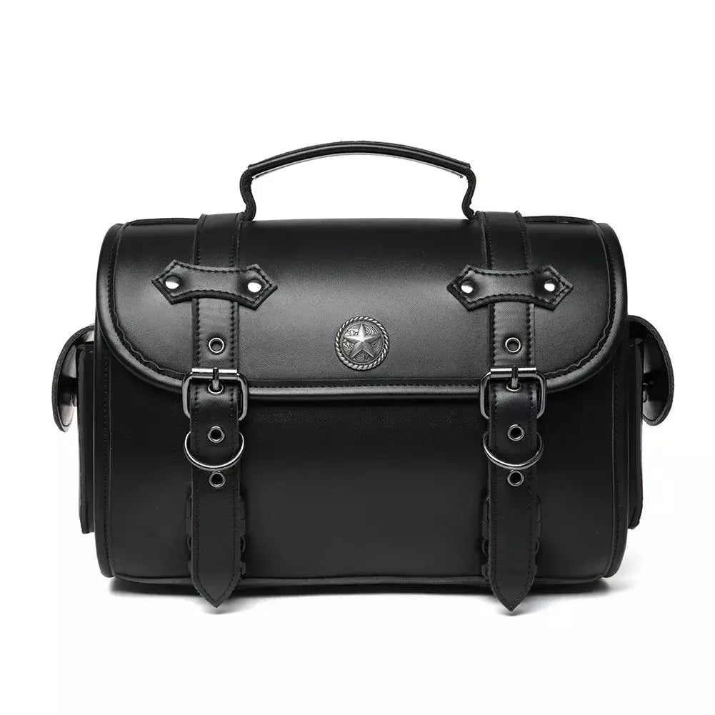 Alforje universal preto para motocicleta, bolsa lateral de grande capacidade, ferramenta de armazenamento para harley, bolsa modificada à prova d'água