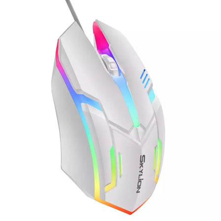 SKYLION F1 Wired 3 Teclas Mouse Iluminação Colorida Jogos e Escritório Para Microsoft Windows e Apple IOS System
