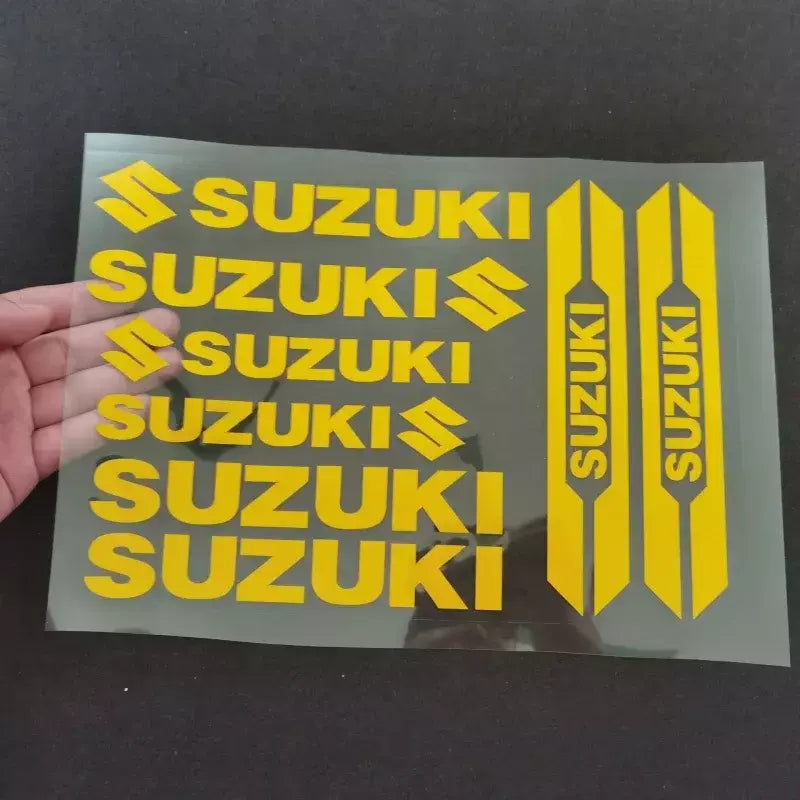 Para suzuki motocicleta adesivos decorativos personalizados corpo capacete absorção de choque criativo à prova dwaterproof água modificado adesivos