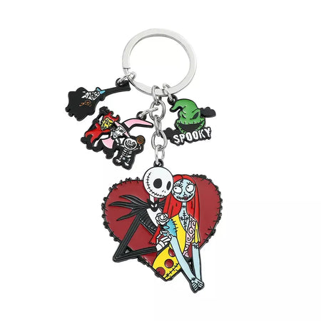 O pesadelo antes do natal chaveiro sally jack skellington halloween chaveiros porta-chaves do carro para casal jóias presentes