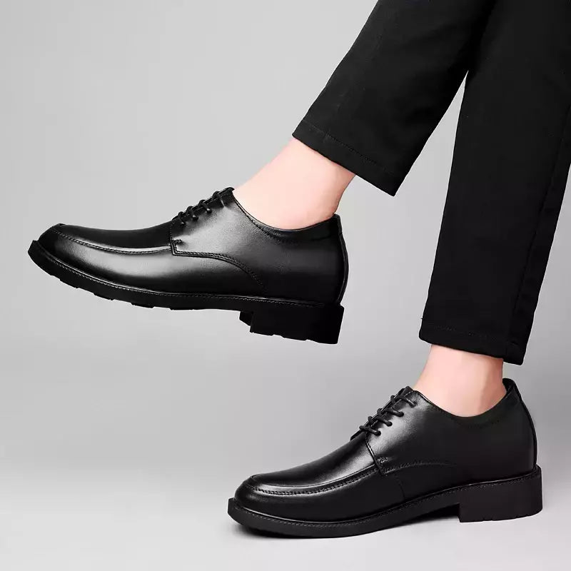Oxfords-Sapatos de couro genuíno para homens, preto clássico brogue, vestido de casamento, festa, escritório, negócios, sapatos formais, moda