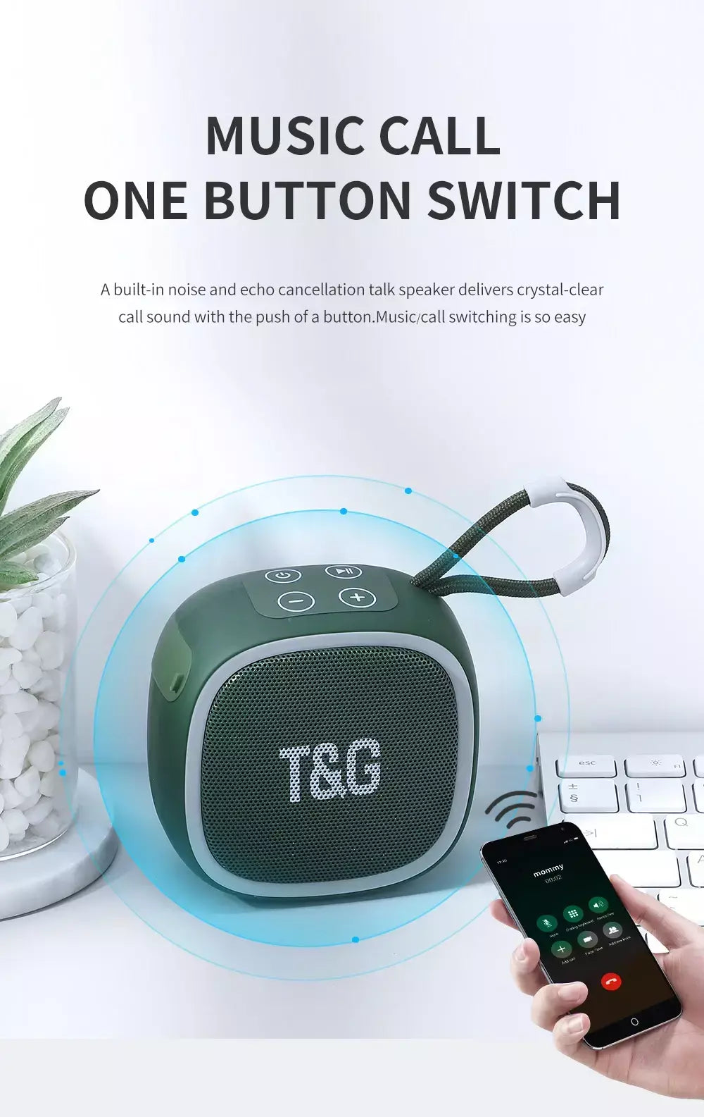 Alto-falante bluetooth tg659 mini alto-falantes portáteis sem fio poderosos tws bt 5.3 caixa de som alto-falante de alta fidelidade suporta cartão tf rádio