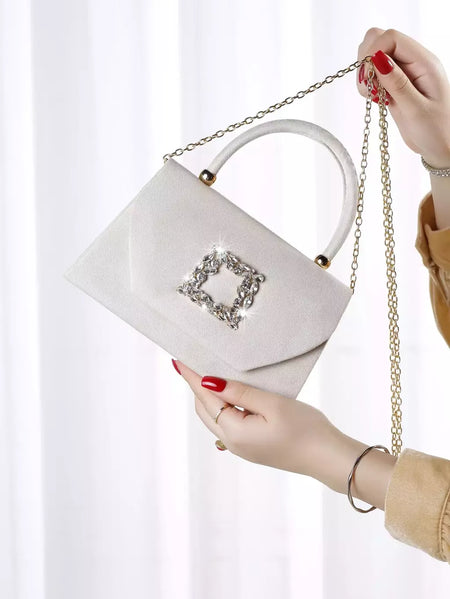 Espumante Velvet Evening Clutch Bag, Glitter Bling, brilhante, glamouroso, requintado, elegante, elegante, 1Pc