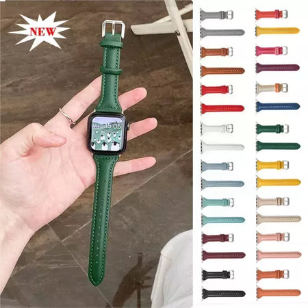 Pulseira de couro para Apple Watch, Banda, Pulseira, Ultra 9, 7, SE, 3, 4, 6, 8, 44mm, 40mm, 41mm, 42mm, 38 milímetros, 49 milímetros, 44 milímetros, 45 milímetros