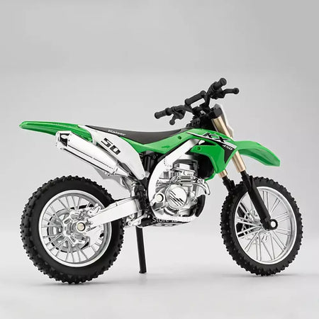 1:12 kawasaki kx450 nijia ZX-6R modelo de motocicleta brinquedo diecast liga carro roda dianteira direção absorção choque decorativo presente do menino