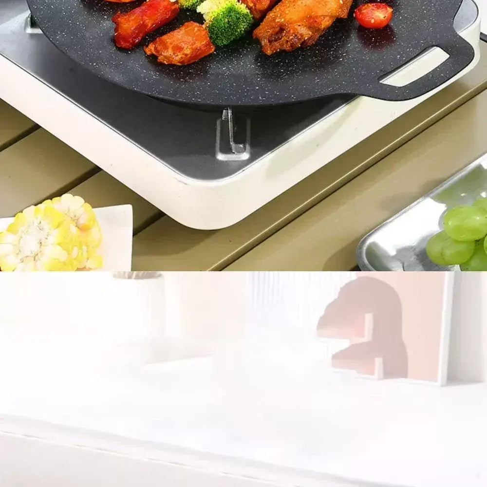 2025 churrasqueira pan antiaderente sem fumaça redonda ferro fundido portátil ao ar livre cozinhar chapa para acampamento piquenique churrasco fritar