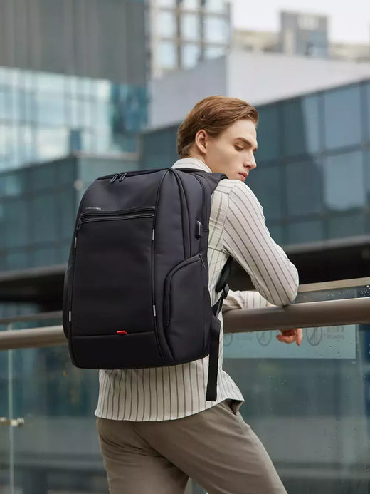 Kingsons bolsa masculina à prova d'água, mochila para laptop de 17 polegadas com carregamento usb externo, mochila antifurto para laptop, multicamadas