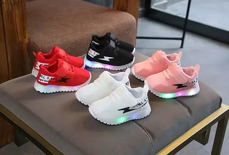 Crianças sapatos luminosos meninos e meninas brilhando luz malha tênis crianças pequenas tênis brilhantes crianças led light up sapatos