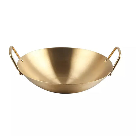 Panela Seca De Aço Inoxidável Espessada, Panela Antiaderente Doméstica, Fornalha De Álcool De Orelha Dourada, Hotpot Pequeno