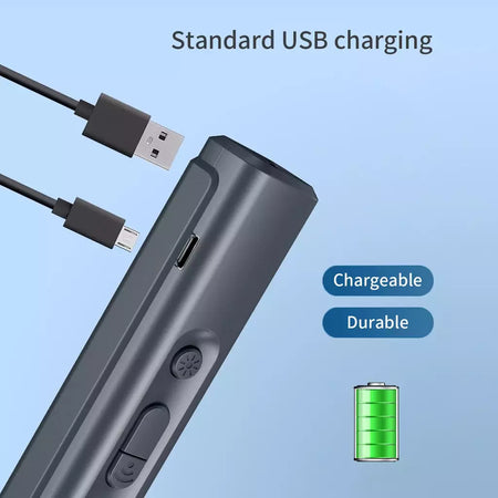 Repelente ultrassônico de cães, dispositivo recarregável por usb, portátil, treinador de cães, dispositivo antilatido com cordão indicador led