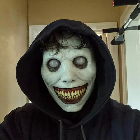 Assustador máscara de halloween demônios sorridentes máscaras faciais de terror o mal cosplay adereços festa masquerade máscara de halloween acessório de roupas