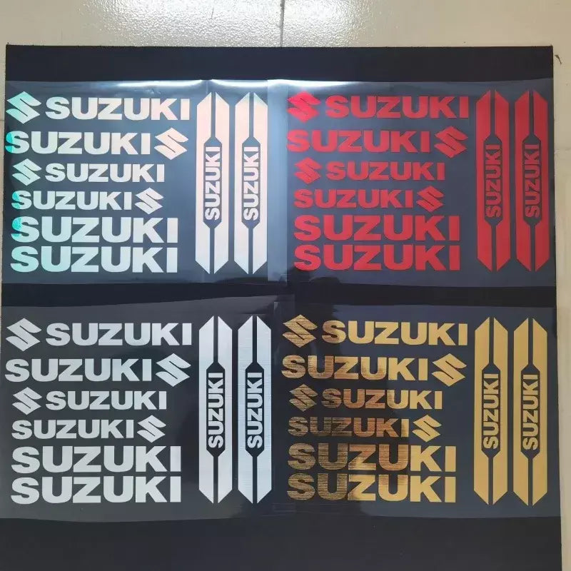 Para suzuki motocicleta adesivos decorativos personalizados corpo capacete absorção de choque criativo à prova dwaterproof água modificado adesivos