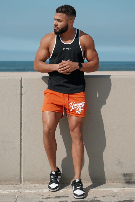 Calções de Fitness Masculino Estilo Americano, Corrida, Calça de Praia de Treino, Basquete, Esportes Ginásio, Fitness, Marcas