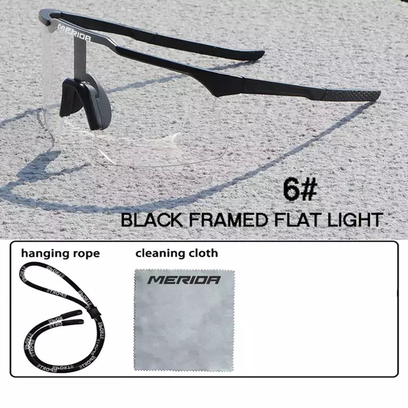 Merida-Óculos de sol para homens e mulheres, óculos esportivos, UV400, óculos de equitação, mountain bike, bicicleta de estrada, lentes ao ar livre com estojo