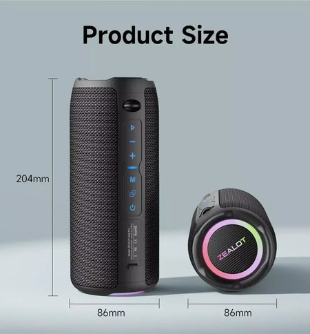Zealot s49pro alto-falante portátil bluetooth 20w ipx6 à prova dwaterproof água poderosa caixa de som baixo impulso duplo emparelhamento verdadeiro alto-falante sem fio