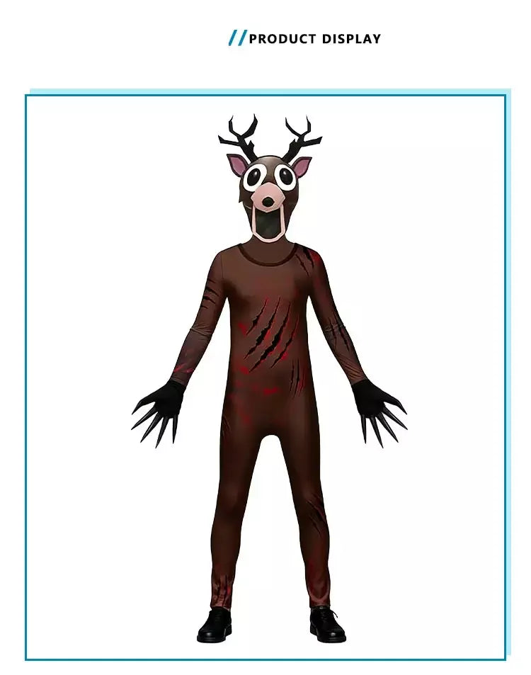 99 noites na floresta veados crianças cosplay traje animal veado coruja cosplay macacão trajes de festa de halloween para adultos crianças