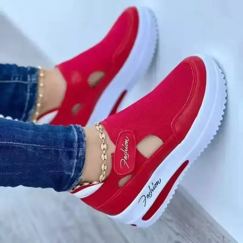 Tênis feminino sapatos mulher tênis de lona sapato feminino sapatos casuais senhoras sapatos esportivos plataforma tênis oco para fora sapatos